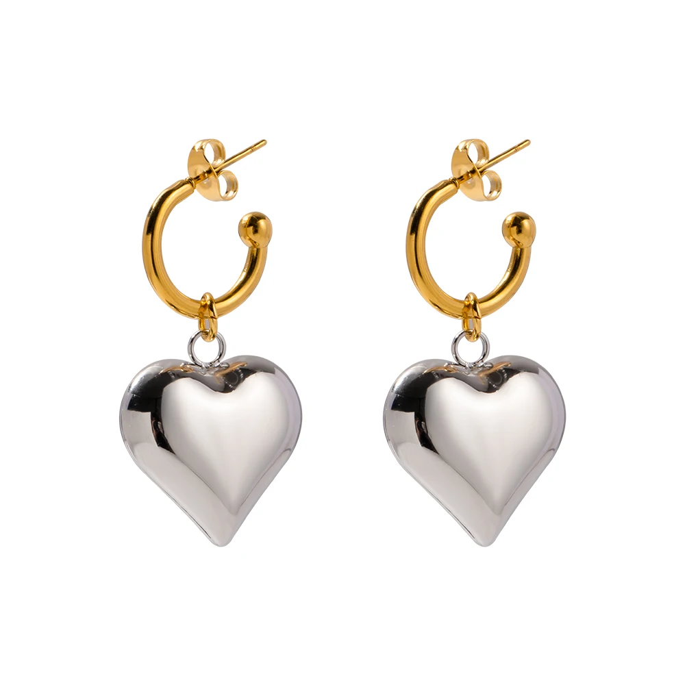 Stainless Steel Heart Earring for Women 7 Stainless Steel Heart Earring for Women - Image 7