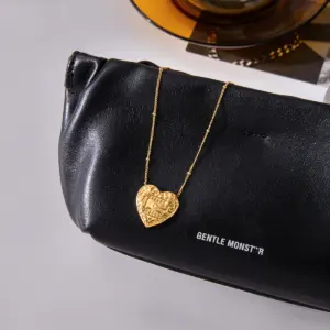 Stainless Steel Gold Heart Necklace 14 S4b903512fb0f483aa64185104d24c2c1s