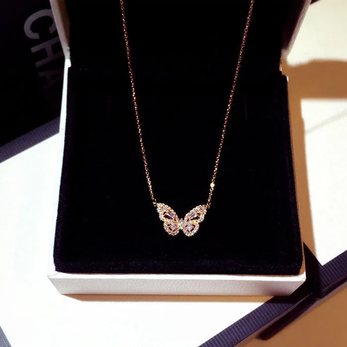 Sterling Silver Butterfly Necklace, 45cm Length 2 Sterling Silver Butterfly Necklace, 45cm Length - Image 2