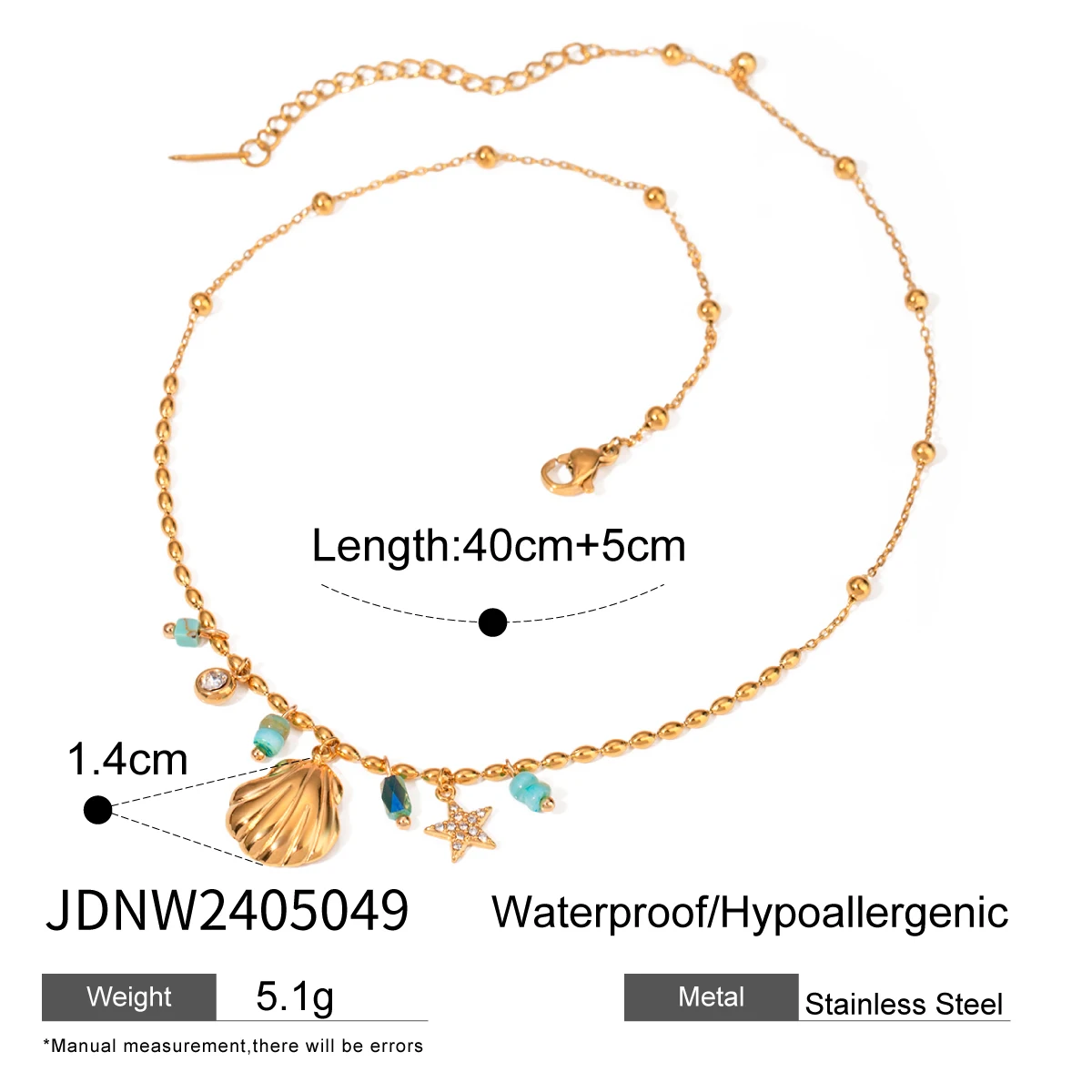 Nautical Stainless Steel Summer Necklace 7 Nautical Stainless Steel Summer Necklace - Image 7