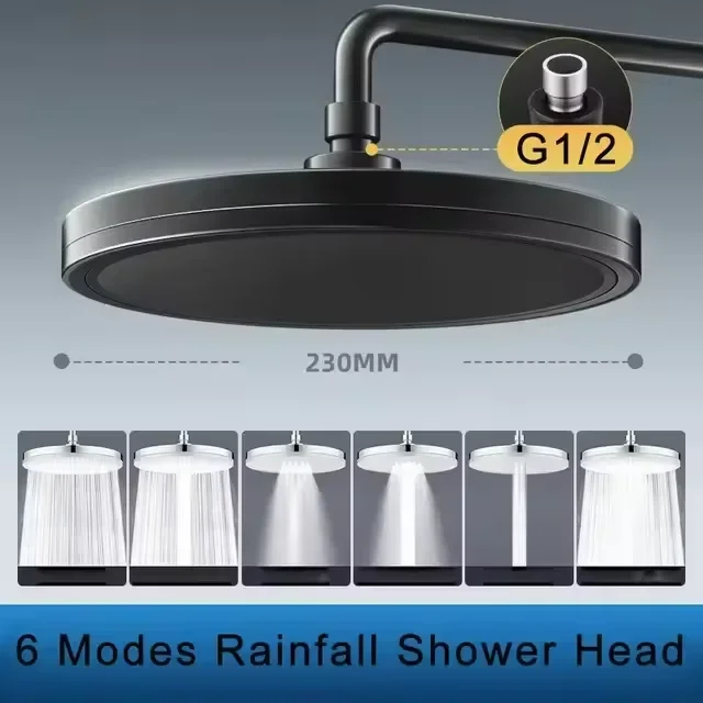 High-Pressure Rain Shower Head with Six Modes 8 High-Pressure Rain Shower Head with Six Modes - Image 8
