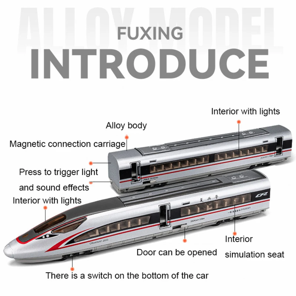 1:87 Scale High-Speed Railway Alloy Model 2 1:87 Scale High-Speed Railway Alloy Model - Image 2