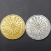Vintage Japanese Chrysanthemum Coin Set in Copper