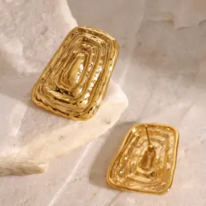 Gold-Tone Stainless Steel Geometric Earrings 10 S4c39e9bacf4944a39fcf19dca7f7938bD