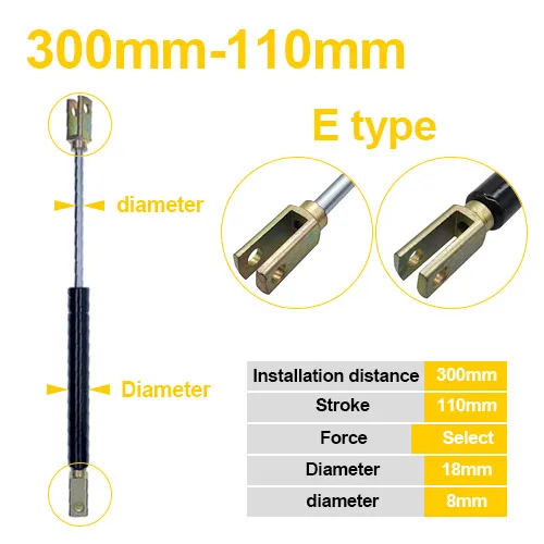 Gas Spring with Folding Hinge, 50N-500N Support 10 Gas Spring with Folding Hinge, 50N-500N Support - Image 10
