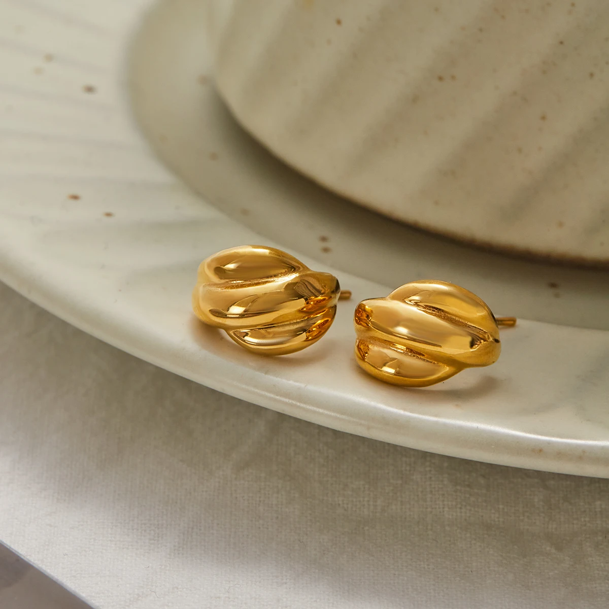 Geometric Stainless Steel Earrings 10mm 4 Geometric Stainless Steel Earrings 10mm - Image 4