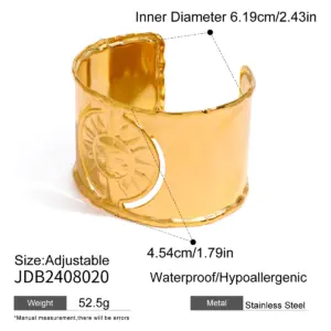 Vibrant Stainless Steel Sunburst Cuff Bracelet 11 S4c8d5d582c864565a553c6e6b15d8505I 2