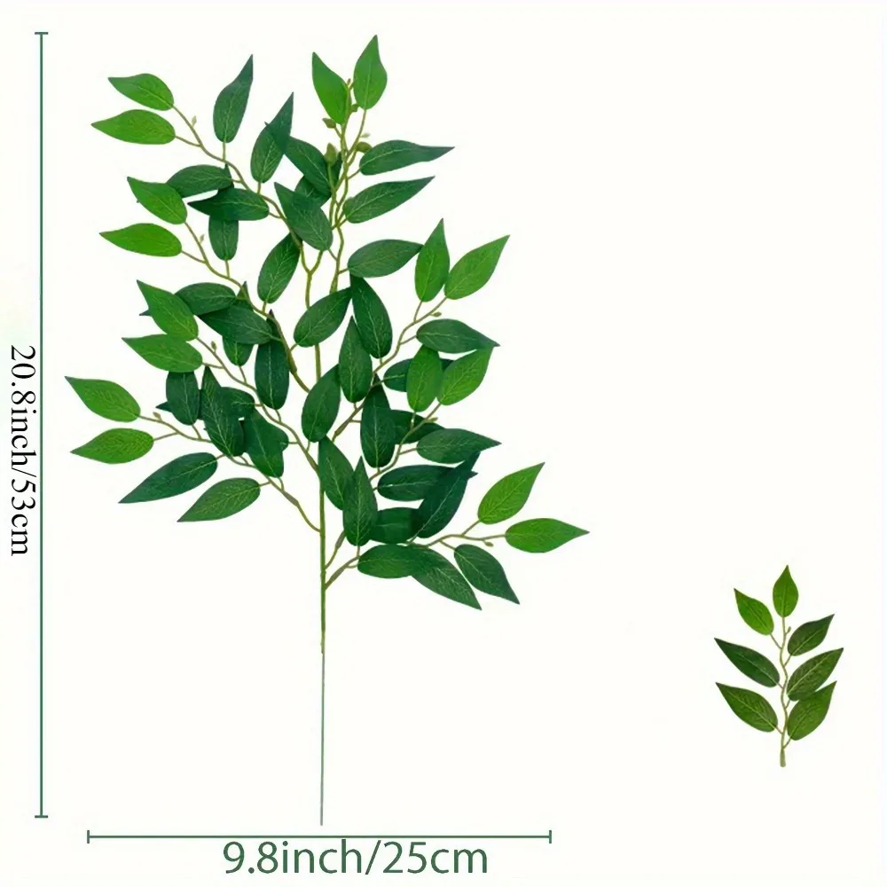 Silk Willow Stems for Decorations - Set of 10 3 Silk Willow Stems for Decorations - Set of 10 - Image 3