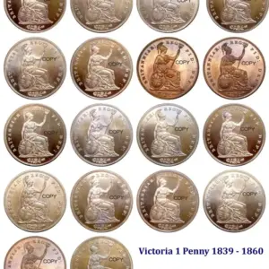 Victoria 1 Penny Replica Coin Set (1839-1860) 3 S4ca971fcbb374a0187cf847731265e0eq