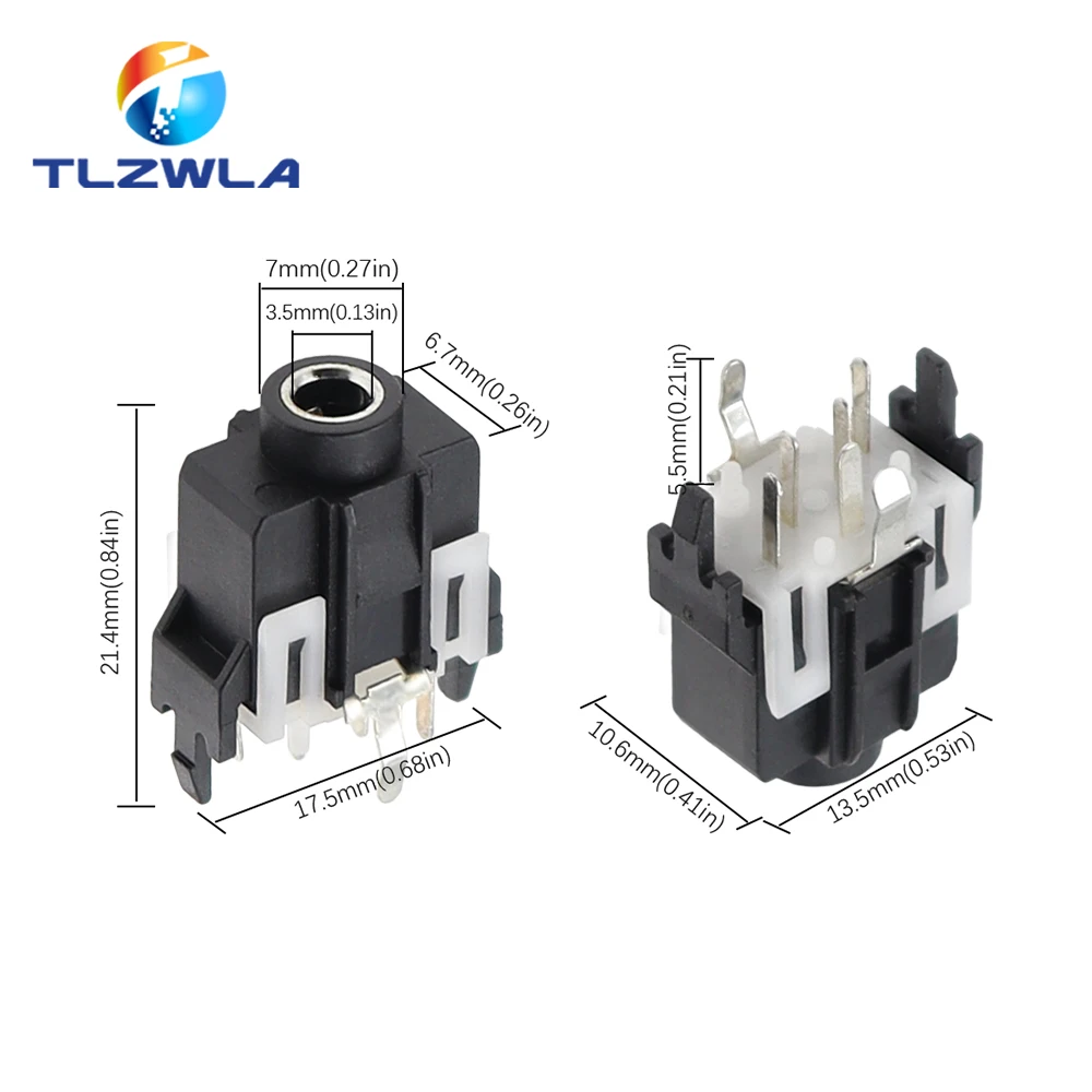 5-Pack 3.5mm Female Stereo Audio Connectors 6 5-Pack 3.5mm Female Stereo Audio Connectors - Image 6
