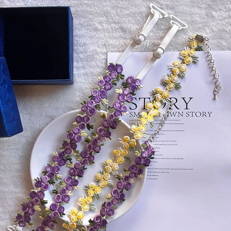 Floral Lace Bra Straps for Women 4 Floral Lace Bra Straps for Women - Image 4