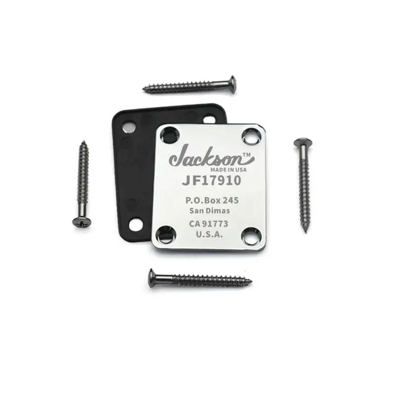 Jackson JF17910 Metal Guitar Neck Plate in Black, Silver, Gold 5 Jackson JF17910 Metal Guitar Neck Plate in Black, Silver, Gold - Image 5