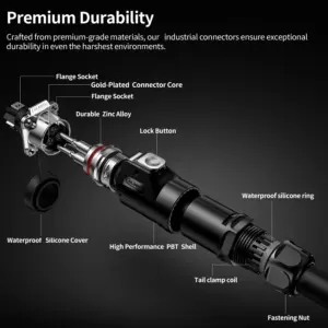 Waterproof M28 Circular Electrical Connector 15A 300V 14 S4d2b20e2613f4c75bfee49b0917dfc27F