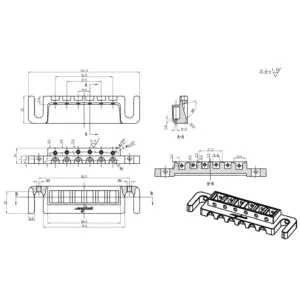 GM004 Wraparound Guitar Bridge & TP2 Tailpiece Set 13 S4d382fc85fde4dee94a5d46f15b874e1i