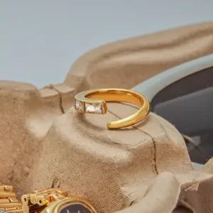 Unisex Stainless Steel Zirconia Open Ring 11 S4d5f484d406a4067a6dc921d9e065ba2m