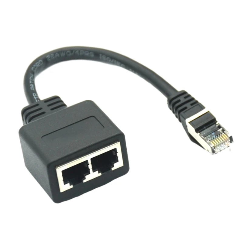 RJ45 Ethernet Splitter Cable 1 Male to 2 Female 4 RJ45 Ethernet Splitter Cable 1 Male to 2 Female - Image 4