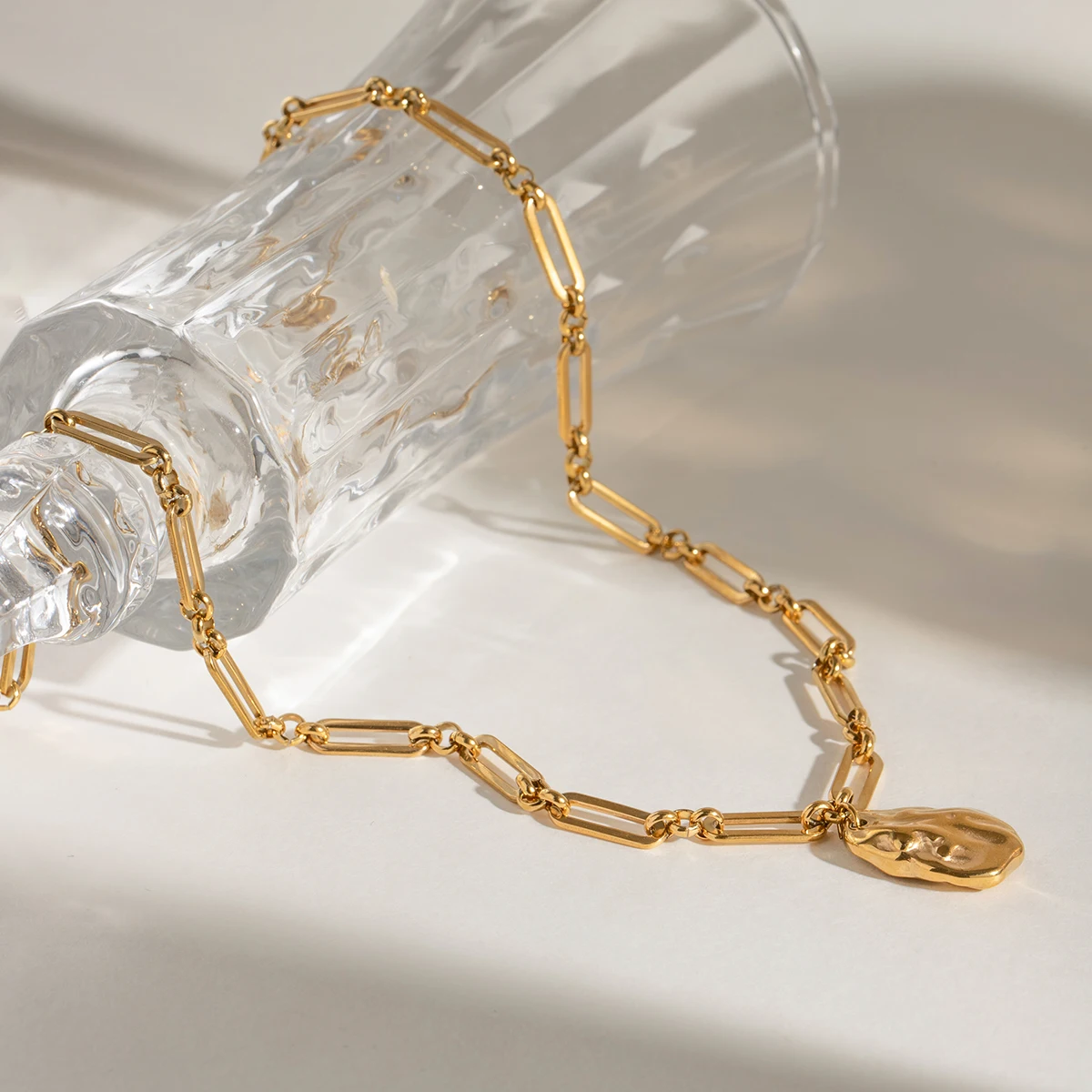 Stainless Steel Geometric Pendant Necklace 3 Stainless Steel Geometric Pendant Necklace - Image 3