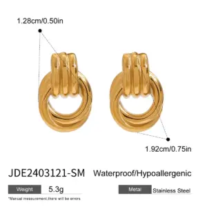 Mixed Metal Skeleton Stainless Steel Earrings for Women 14 S4e1433c029004e169847ea3f670ff0d5T