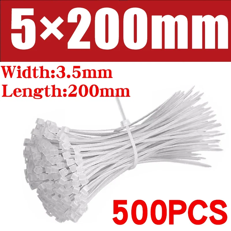 High-Quality Nylon Cable Ties, Assorted Sizes 8 High-Quality Nylon Cable Ties, Assorted Sizes - Image 8