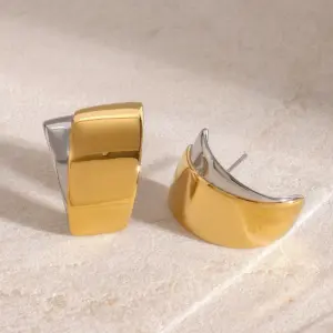 Stainless Steel Gold Silver Geometric Earrings 9 S4eaa67088f6445b88a782d298b74891dA