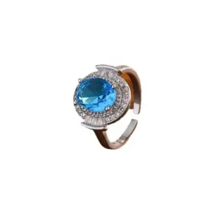 Adjustable Silver Ring with Zircon Stone 10 S4ebc5bf83f9a4724af02b378591f51c6x
