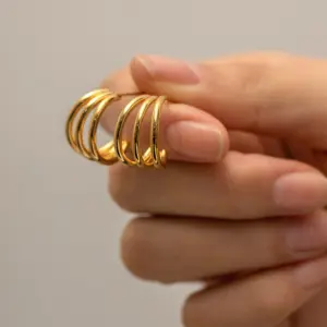 Stainless Steel Dual-Color Geometric Earrings 10 S4ed7cbad118e4925a234c5db9d0a4131Z