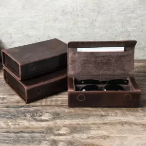 Genuine Leather Eyewear Organizer Case 14 S4ef02a03399e4040a35c2382e234ff740
