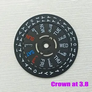 Black Date and Week Wheel for NH35/NH36 Movements 13 S4f34a06366fb4fefbbf54815be2f91d1P