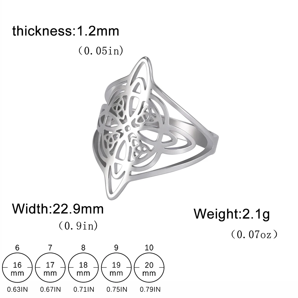 Stainless Steel Celtic Knot Ring for Men & Women 6 Stainless Steel Celtic Knot Ring for Men & Women - Image 6