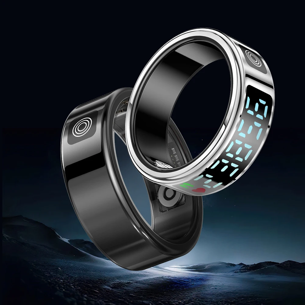 Stainless Steel Smart Ring with LED Display 2 Stainless Steel Smart Ring with LED Display - Image 2