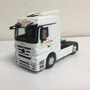1:50 Scale Trailer Truck Model with Rotatable Wheels