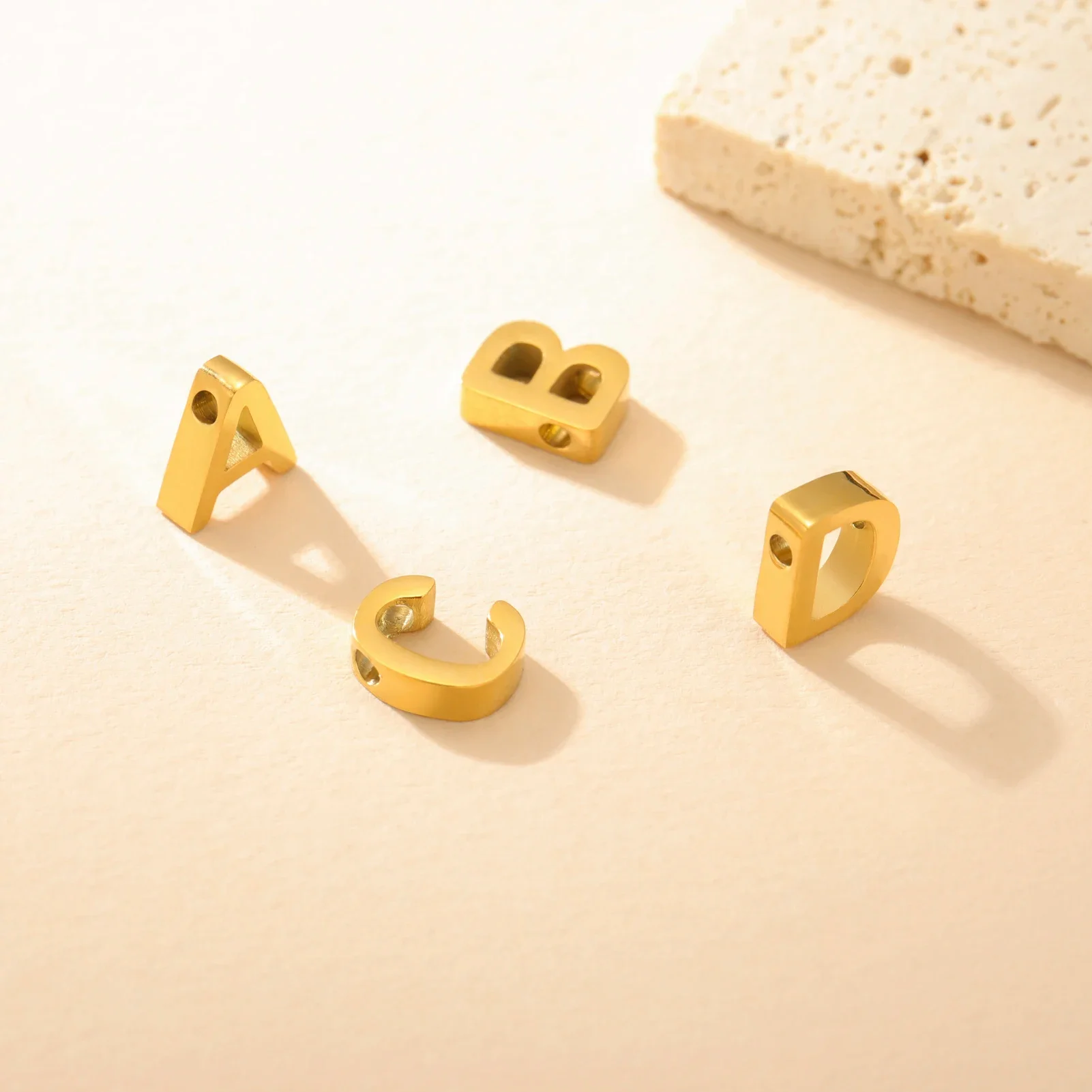 Stainless Steel Letter Pendant 8x9mm 3 Stainless Steel Letter Pendant 8x9mm - Image 3