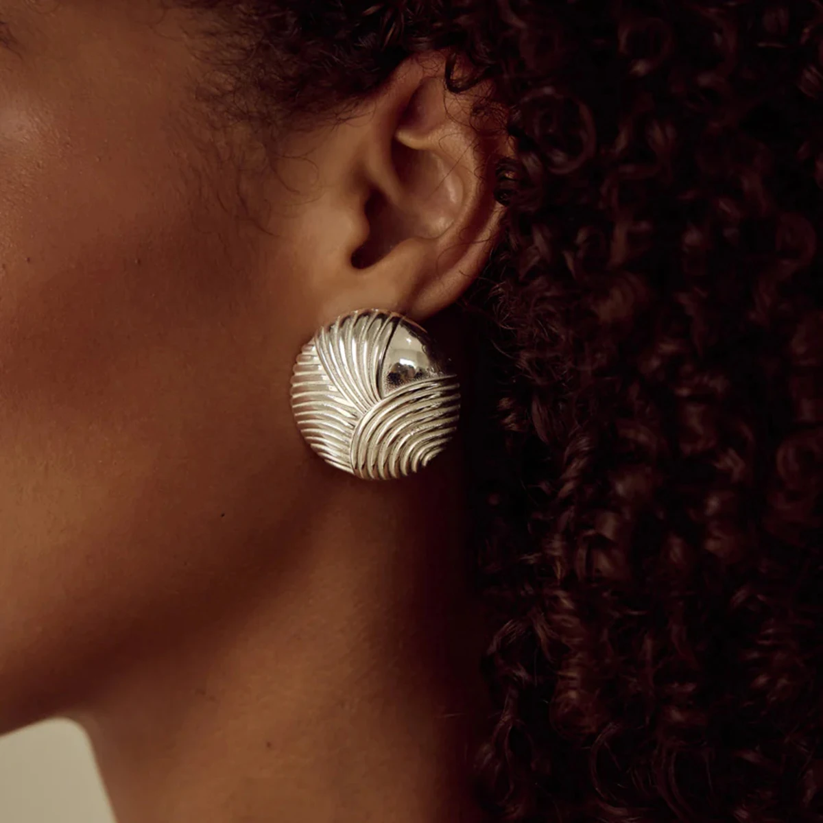 Gold Stainless Steel Earrings for Women 3 Gold Stainless Steel Earrings for Women - Image 3