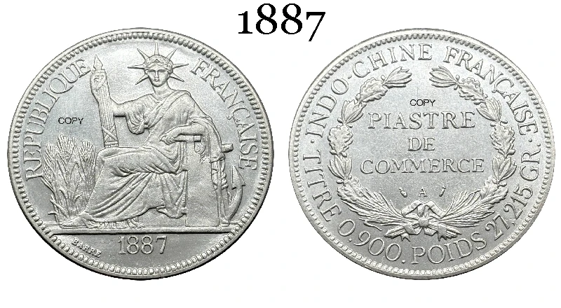 Vintage French Liberty Replica Coin 1886-1909 10 Vintage French Liberty Replica Coin 1886-1909 - Image 10