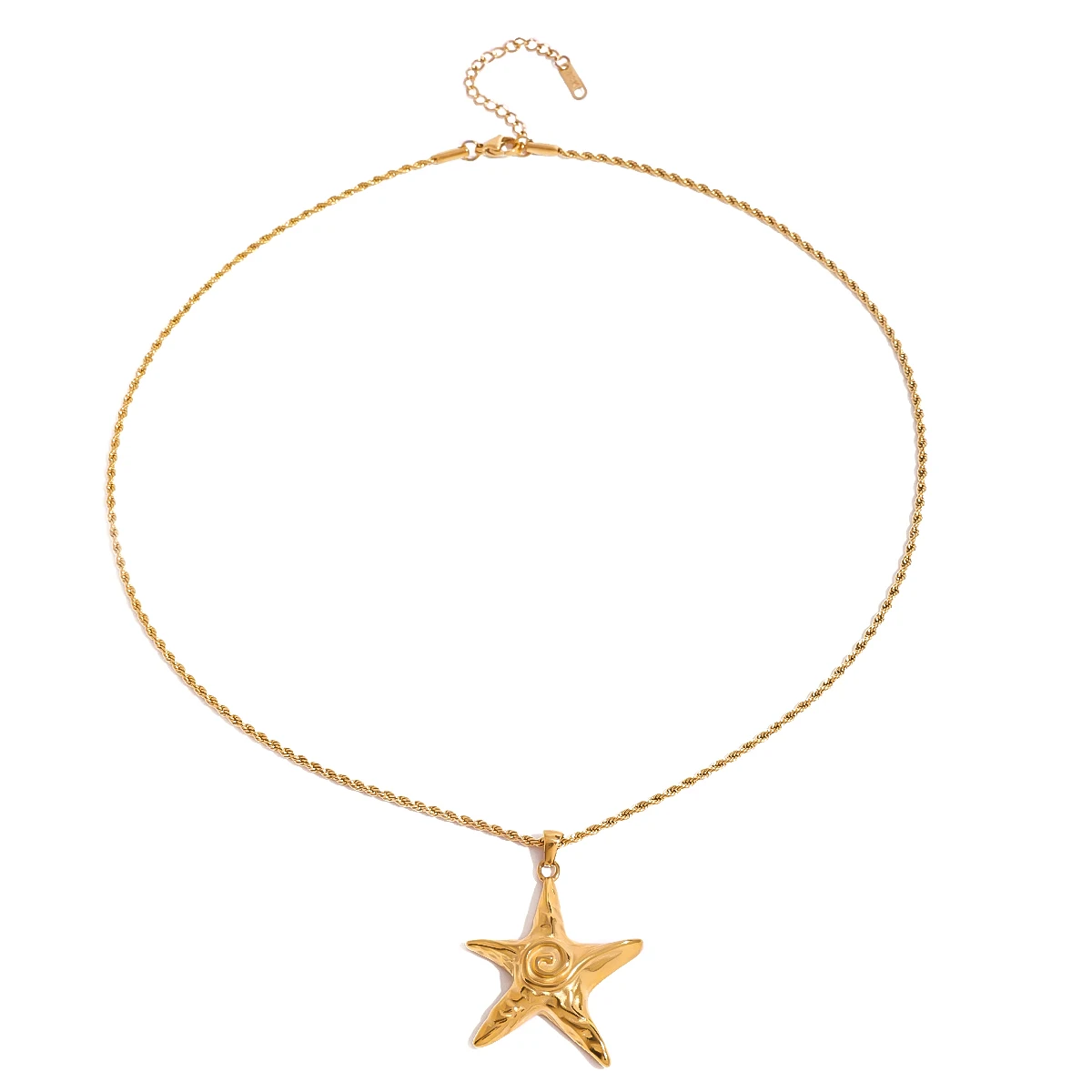 Gold Stainless Steel Starfish Necklace 2 Gold Stainless Steel Starfish Necklace - Image 2