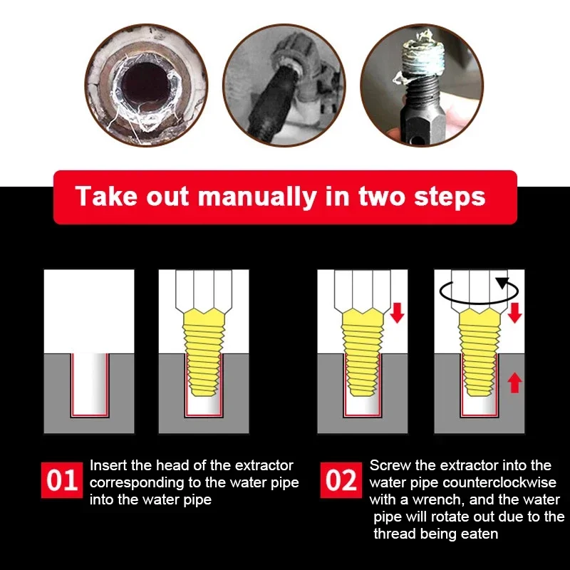 Heavy-duty Black Double-Head Screw Extractor Set 4 Heavy-duty Black Double-Head Screw Extractor Set - Image 4