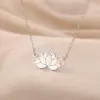 Elegant Lotus Pendant Necklace for Women