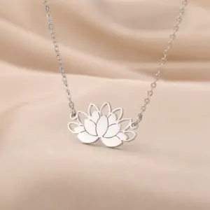 Elegant Lotus Pendant Necklace for Women
