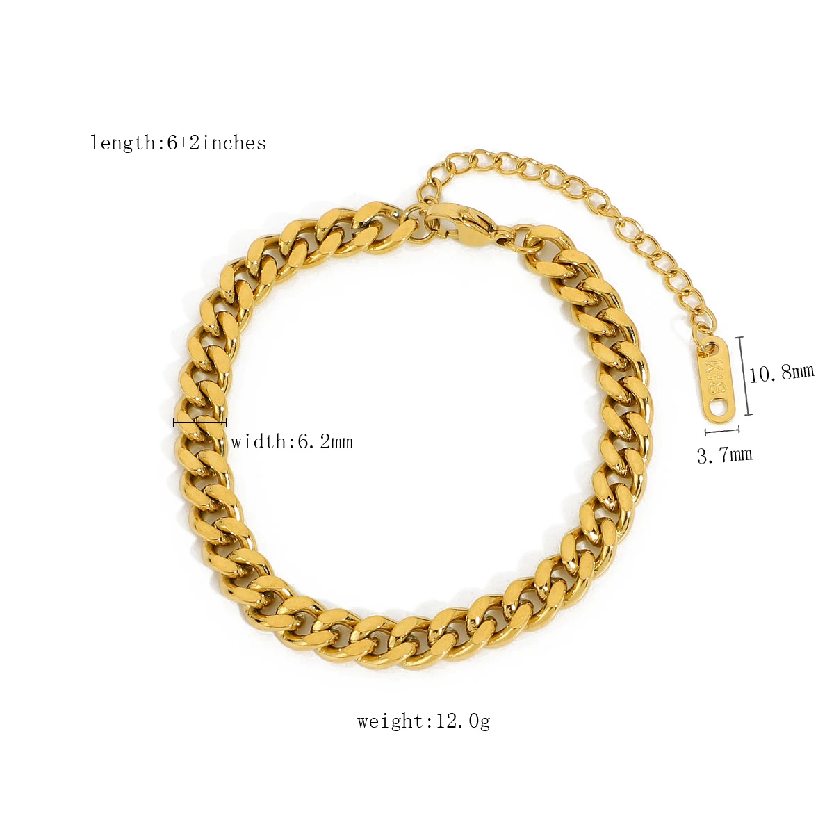 Gold Stainless Steel Snake Chain Bracelet 10 Gold Stainless Steel Snake Chain Bracelet - Image 10