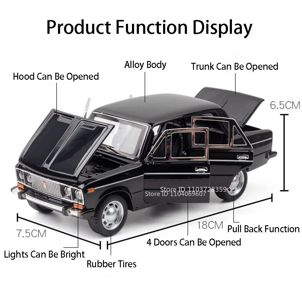 1:24 Scale Lada 2106 Police Car Model 2 1:24 Scale Lada 2106 Police Car Model - Image 2