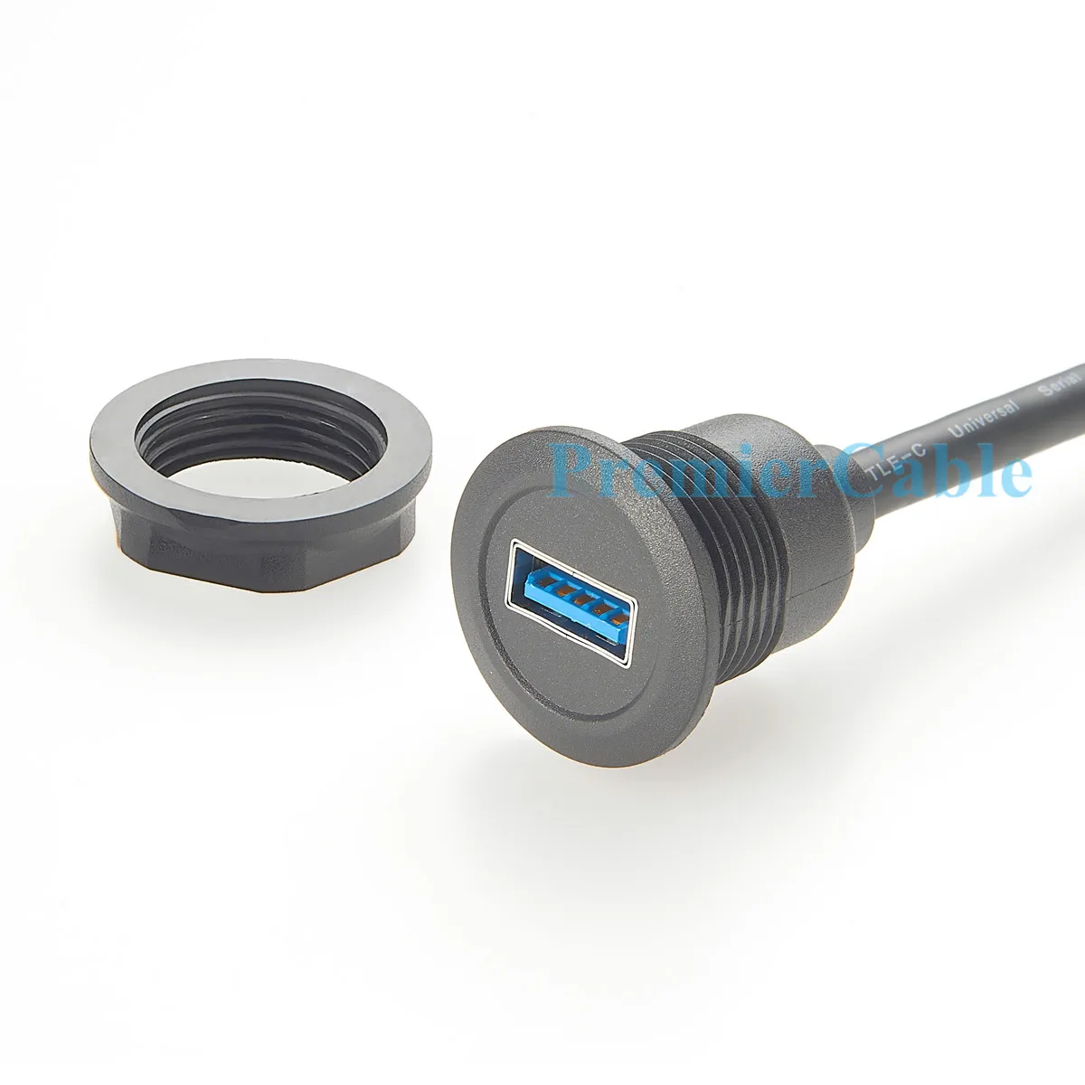 USB 3.0 Panel Mount Extension Cable 0.3m 2 USB 3.0 Panel Mount Extension Cable 0.3m - Image 2