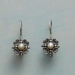 Vintage Floral Drop Earrings with Imitation Pearl 5 S5000b849b39840a8829a2c087ba6693cc