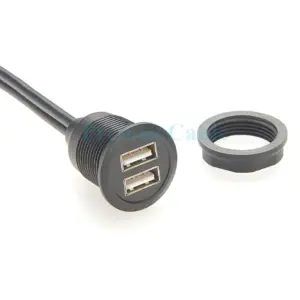 Dual USB 2.0 Extension Cable with Mounting Flange 11 S501d53f9625947afafc27a8c1a17d015z