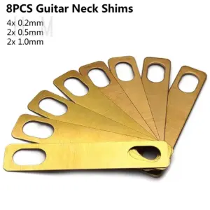 Brass Guitar Neck Shim Set with Three Thicknesses