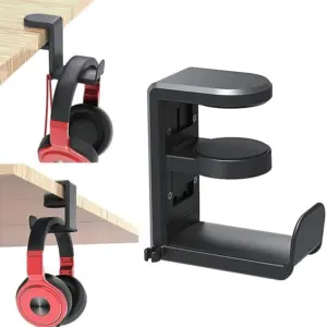 Black Adjustable Headphone Stand for Desktops 9 S50617dc14ae442b3b0977a038a25983d2
