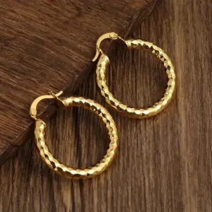 Gold Cross Hoop Earrings for Women 9 S50c7f76a97494722a9f1161e71874d8fB