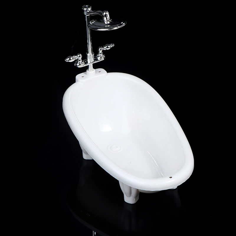 Miniature Dollhouse White Bathtub 16cm 3 Miniature Dollhouse White Bathtub 16cm - Image 3