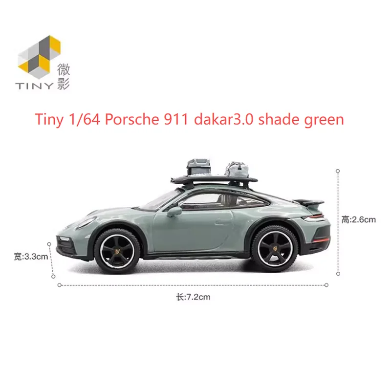 Green Porsche 911 Dakar 1:64 Scale Model 3 Green Porsche 911 Dakar 1:64 Scale Model - Image 3