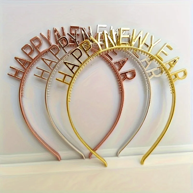 HAPPY NEW YEAR Headbands Set (6 Pieces) 2 HAPPY NEW YEAR Headbands Set (6 Pieces) - Image 2