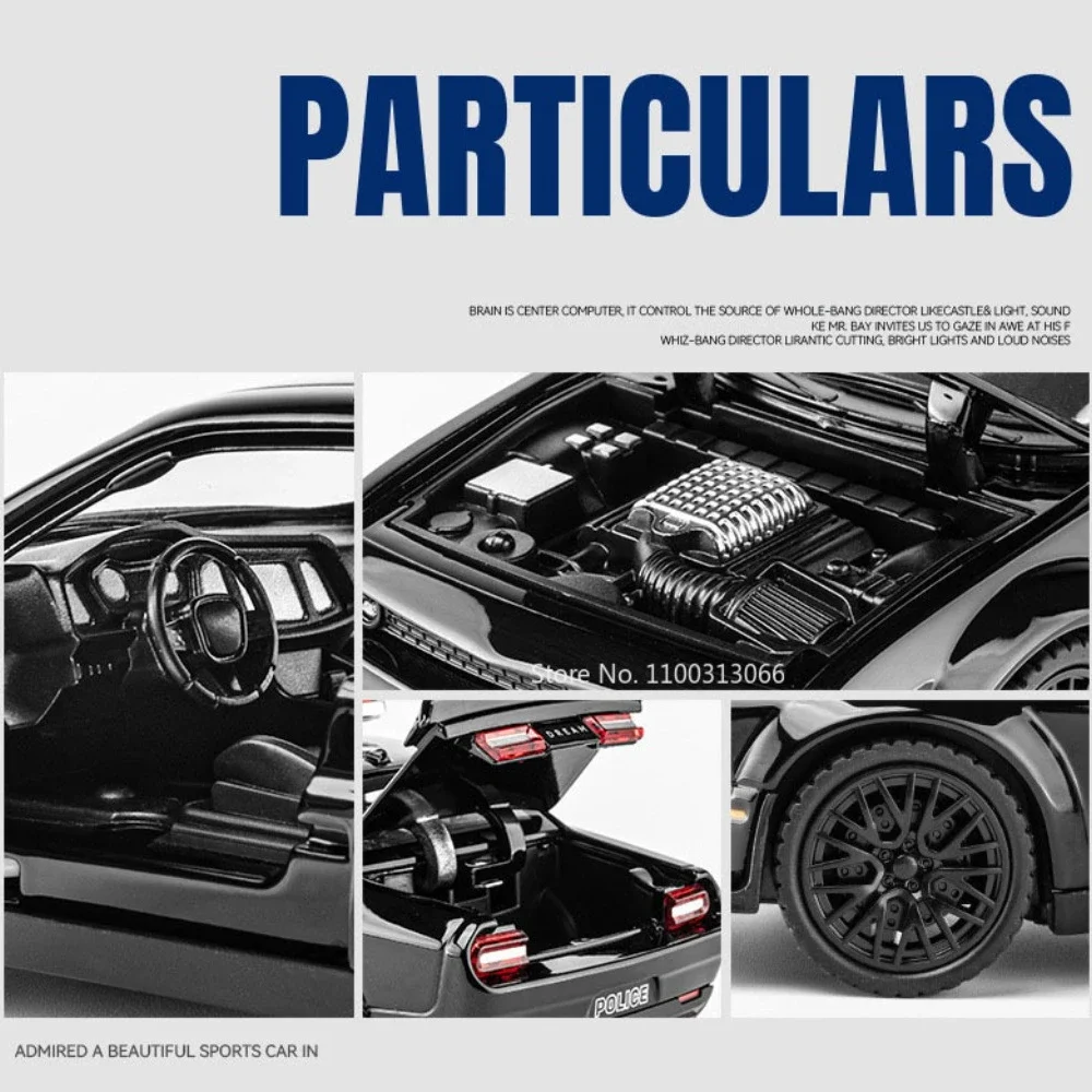1:32 Scale Police Alloy Car Model 5 1:32 Scale Police Alloy Car Model - Image 5